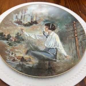 Decorative Plate with Vintage Artwork